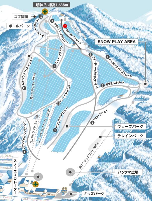 ハンターマウンテン_コースマップ