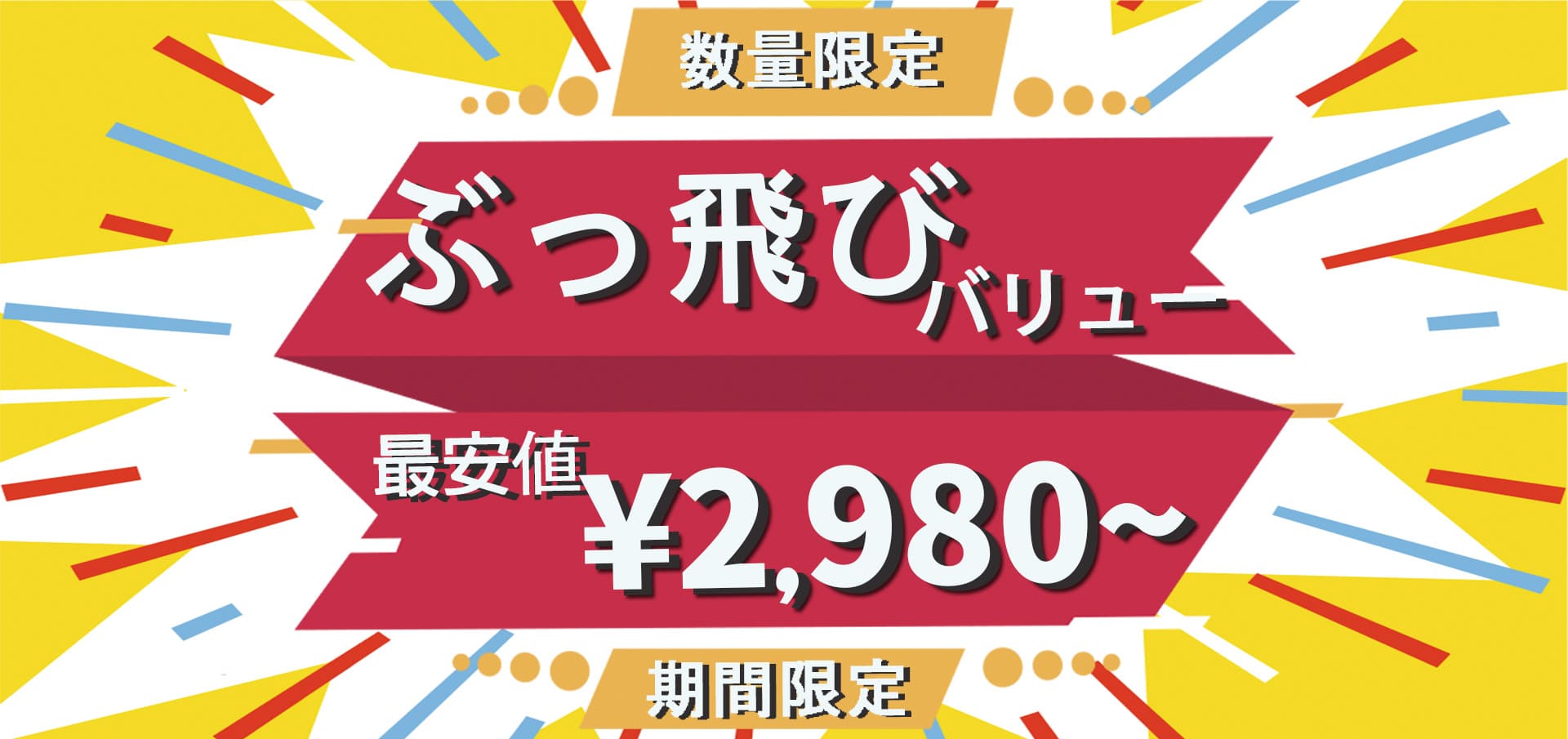 数量限定 ぶっ飛びバリュー 最安値¥2,980〜