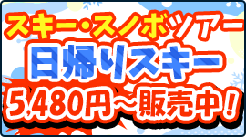 2025-2026 スキー・スノボツアーの日帰りツアー初すべり5480円から